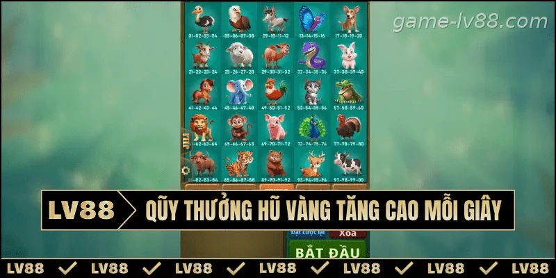 Qũy thưởng hũ vàng tăng cao mỗi giây