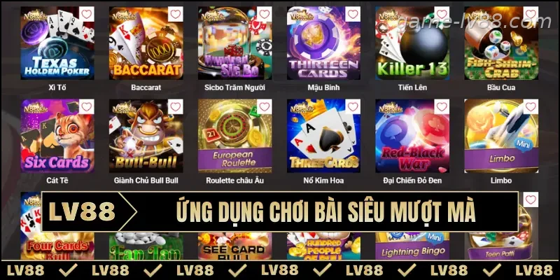 Ứng dụng chơi bài siêu mượt mà
